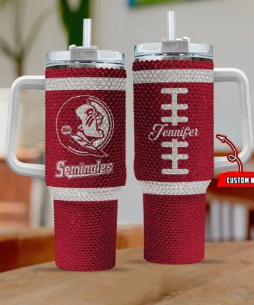 Florida State Seminoles Ncaa Custom Stanley Quencher 40Oz Stainless Steel Tumbler With Handle