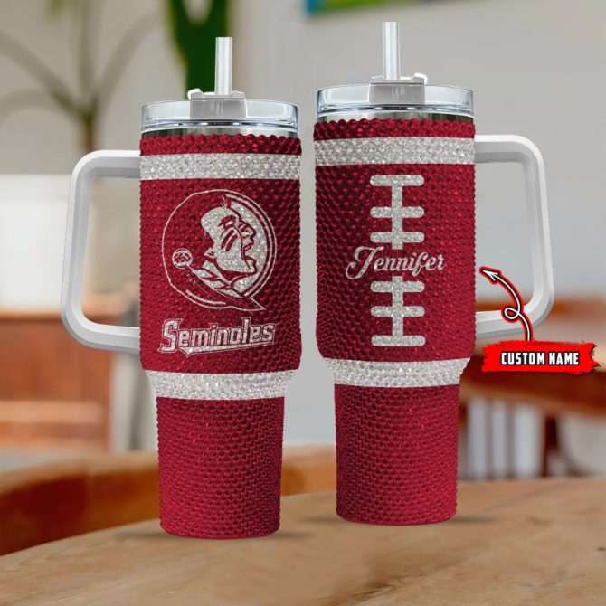 Florida State Seminoles Ncaa Custom Stanley Quencher 40Oz Stainless Steel Tumbler With Handle
