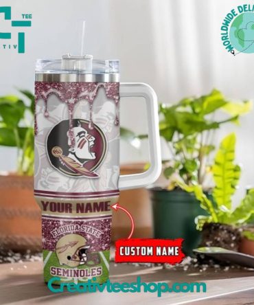 Florida State Seminoles Ncaa Custom Stanley Quencher 40Oz Stainless Steel Tumbler With Handle