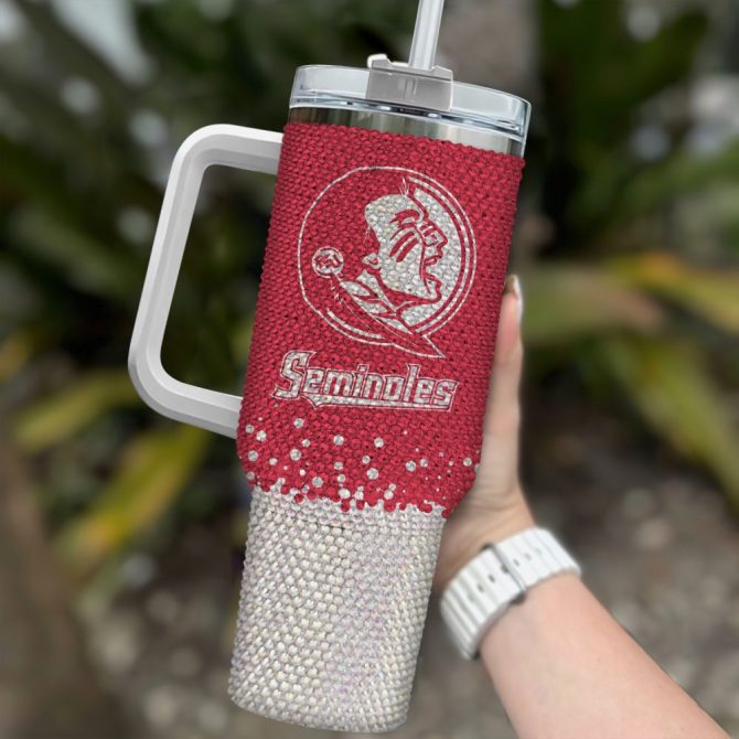 Florida State Seminoles Ncaa Custom Stanley Quencher 40Oz Stainless Steel Tumbler With Handle - Image 2