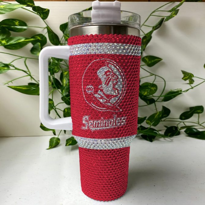 Florida State Seminoles Ncaa Custom Stanley Quencher 40Oz Stainless Steel Tumbler With Handle - Image 3