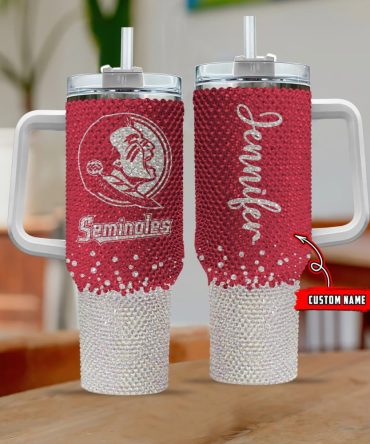 Florida State Seminoles Ncaa Custom Stanley Quencher 40Oz Stainless Steel Tumbler With Handle