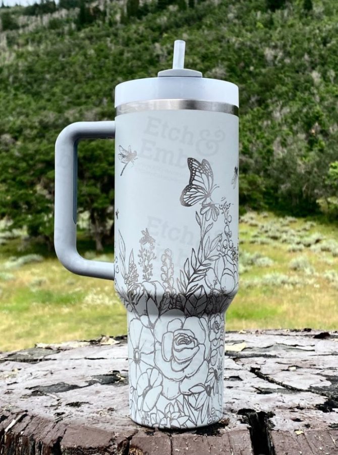 Flower Garden Custom Stanley Quencher 40Oz Stainless Steel Tumbler - Image 2