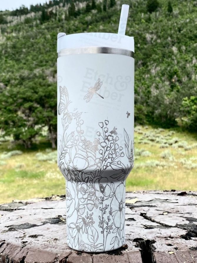 Flower Garden Custom Stanley Quencher 40Oz Stainless Steel Tumbler - Image 3