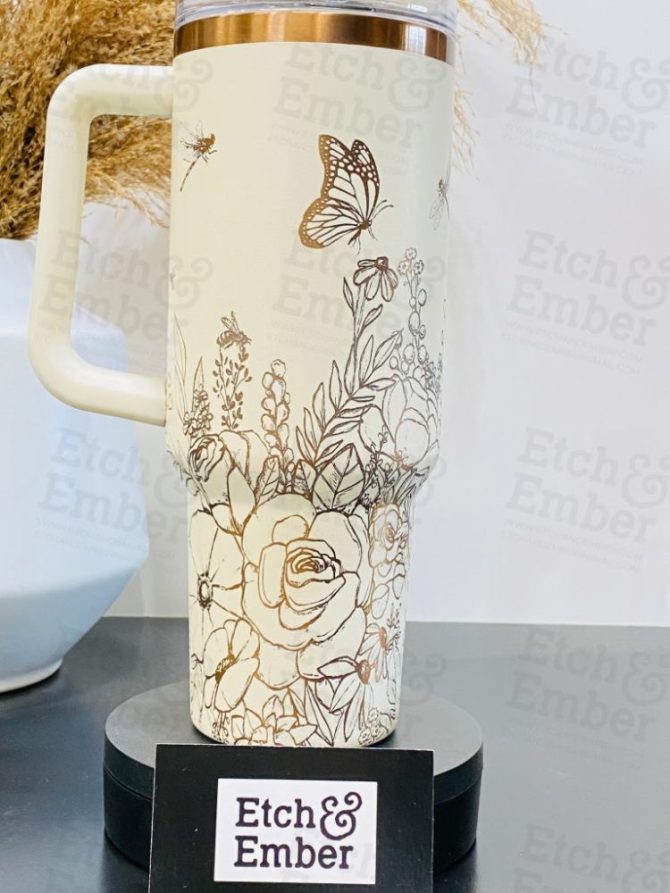 Flower Garden Custom Stanley Quencher 40Oz Stainless Steel Tumbler - Image 2
