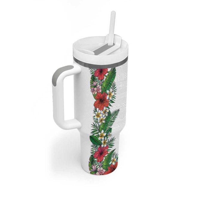 Flowers And Leaves Custom Stanley Quencher 40Oz Stainless Steel Tumbler - Image 2