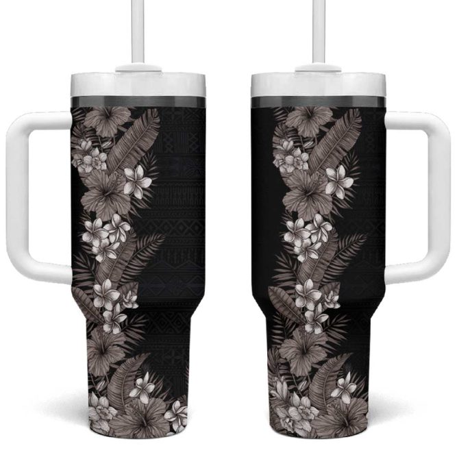 Flowers And Leaves Custom Stanley Quencher 40Oz Stainless Steel Tumbler