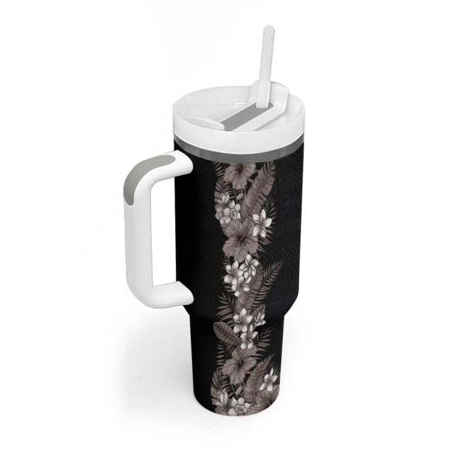 Flowers And Leaves Custom Stanley Quencher 40Oz Stainless Steel Tumbler - Image 2
