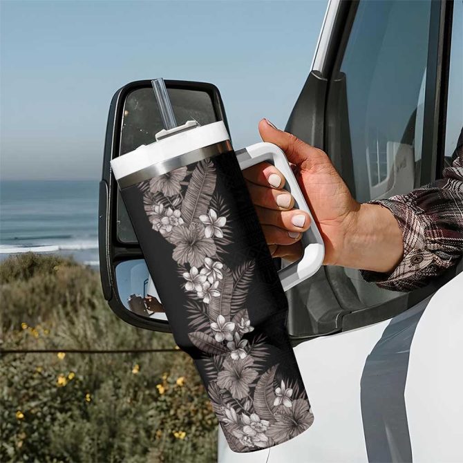 Flowers And Leaves Custom Stanley Quencher 40Oz Stainless Steel Tumbler - Image 7
