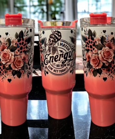 Flowers With Skull Girl Custom Stanley Quencher 40Oz Stainless Steel Tumbler