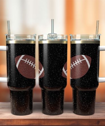 Football Sports Custom Stanley Quencher 40Oz Stainless Steel Tumbler With Handle