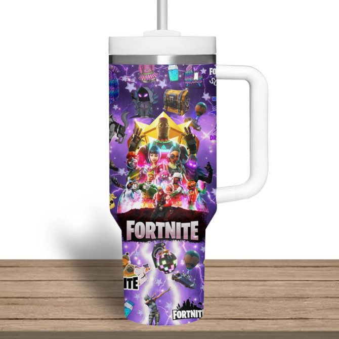 Fortnite Games Custom Stanley Quencher 40Oz Stainless Steel Tumbler - Image 2