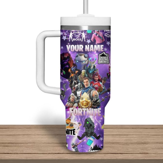 Fortnite Games Custom Stanley Quencher 40Oz Stainless Steel Tumbler - Image 3