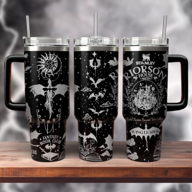 Fourth Wing Custom Stanley Quencher 40Oz Stainless Steel Tumbler With Handle
