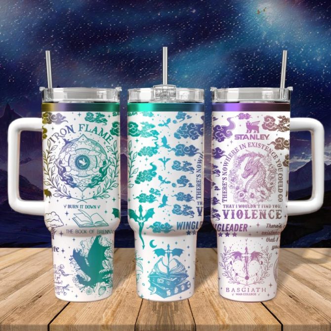 Fourth Wing Custom Stanley Quencher 40Oz Stainless Steel Tumbler With Handle