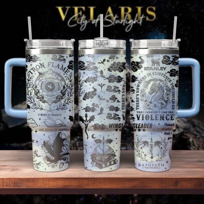 Fourth Wing Custom Stanley Quencher 40Oz Stainless Steel Tumbler With Handle