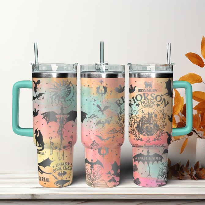 Fourth Wing Custom Stanley Quencher 40Oz Stainless Steel Tumbler With Handle