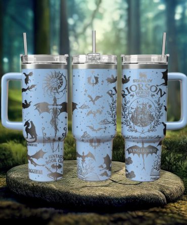 Fourth Wing Custom Stanley Quencher 40Oz Stainless Steel Tumbler With Handle