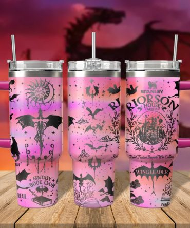 Fourth Wing Custom Stanley Quencher 40Oz Stainless Steel Tumbler With Handle