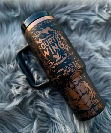 Fourth Wing Inspired Dragon Custom Stanley Quencher 40Oz Stainless Steel Tumbler With Handle