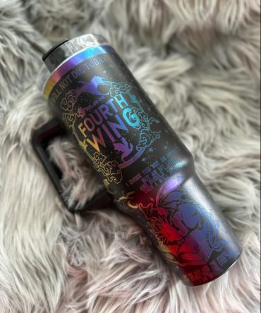 Fourth Wing Inspired Dragon Custom Stanley Quencher 40Oz Stainless Steel Tumbler With Handle