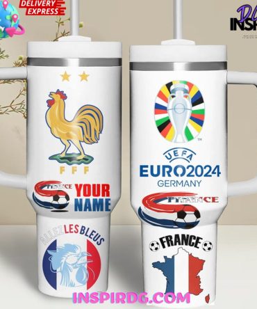 France Euro 2024 Custom Stanley Quencher 40Oz Stainless Steel Tumbler