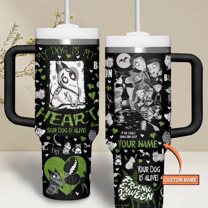 Frankenweenie Movies Custom Stanley Quencher 40Oz Stainless Steel Tumbler With Handle