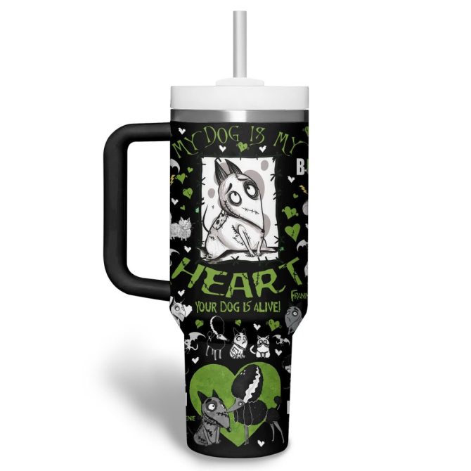 Frankenweenie Movies Custom Stanley Quencher 40Oz Stainless Steel Tumbler With Handle - Image 2