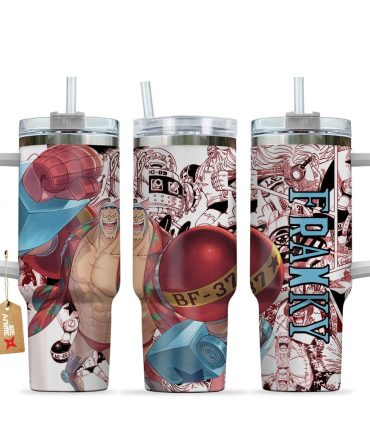 Franky One Piece Anime Custom Stanley Quencher 40Oz Stainless Steel Tumbler