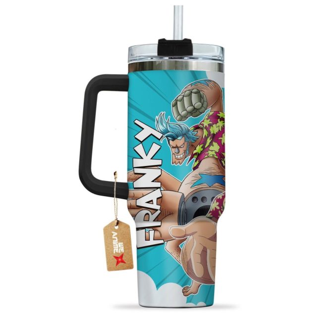 Franky V2 One Piece Anime Custom Stanley Quencher 40Oz Stainless Steel Tumbler - Image 4