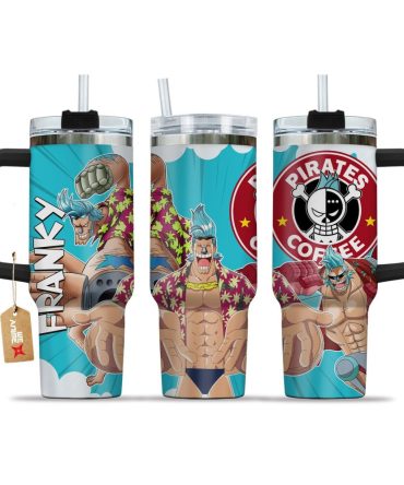 Franky V2 One Piece Anime Custom Stanley Quencher 40Oz Stainless Steel Tumbler