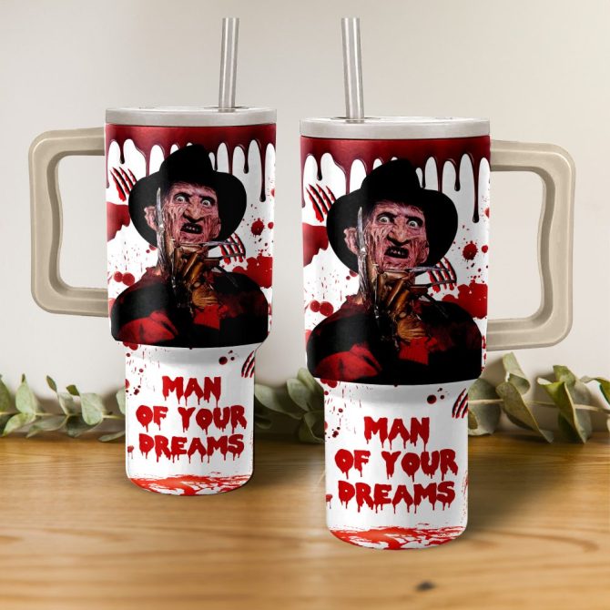 Freddy Krueger Movies Custom Stanley Quencher 40Oz Stainless Steel - Image 3