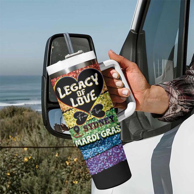 Free To Be Sydney Mardi Gras Legacy Of Love Custom Stanley Quencher 40Oz Stainless Steel Tumbler With Handle - Image 7