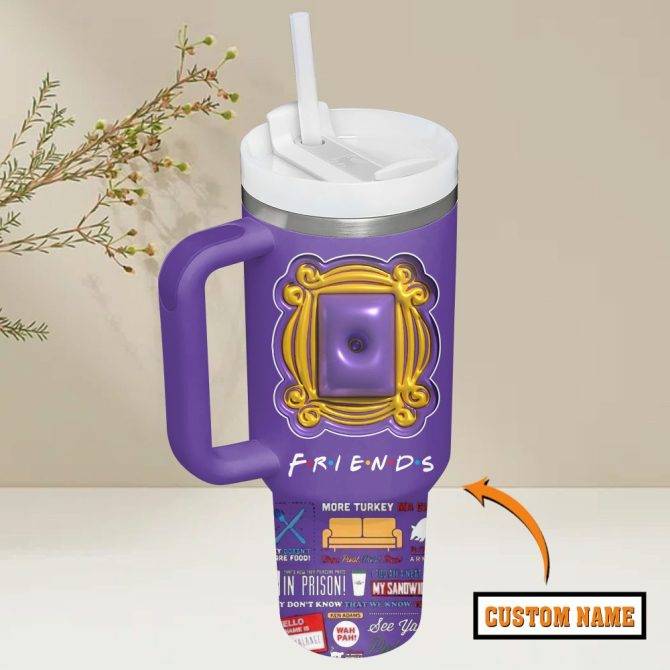 Friends Movies Custom Stanley Quencher 40Oz Stainless Steel Tumbler - Image 3