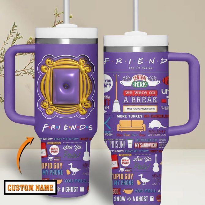 Friends Movies Custom Stanley Quencher 40Oz Stainless Steel Tumbler - Image 2