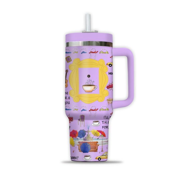 Friends Movies Custom Stanley Quencher 40Oz Stainless Steel Tumbler - Image 3