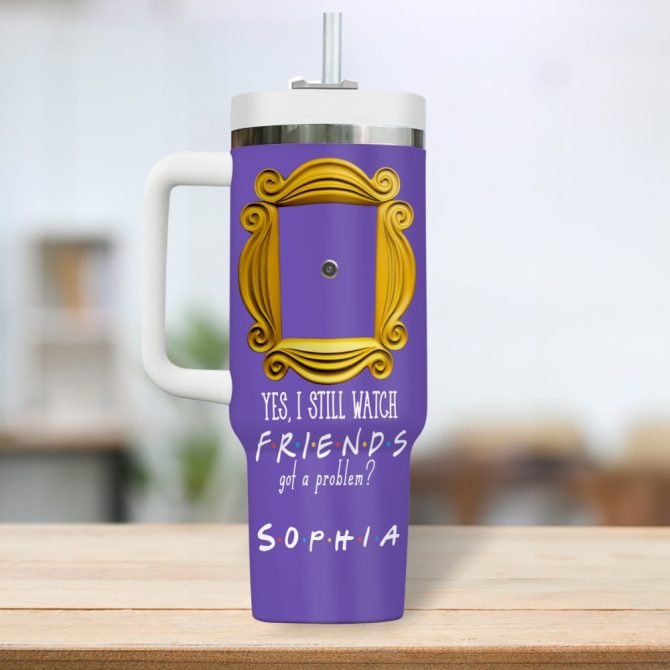 Friends Movies Custom Stanley Quencher 40Oz Stainless Steel Tumbler - Image 4