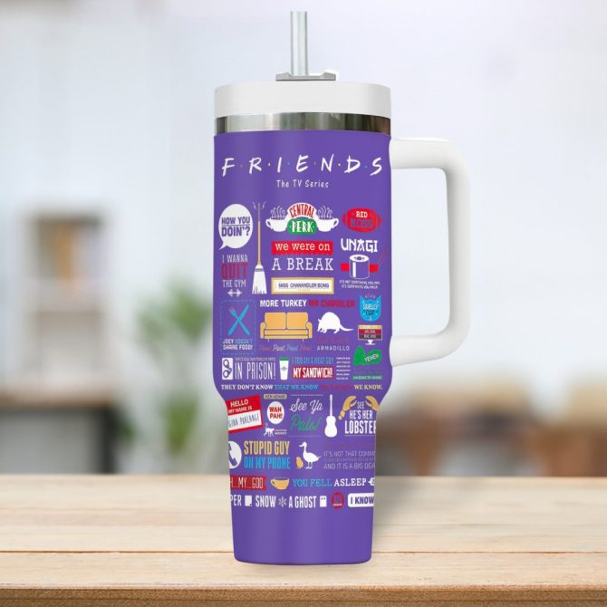 Friends Movies Custom Stanley Quencher 40Oz Stainless Steel Tumbler - Image 3