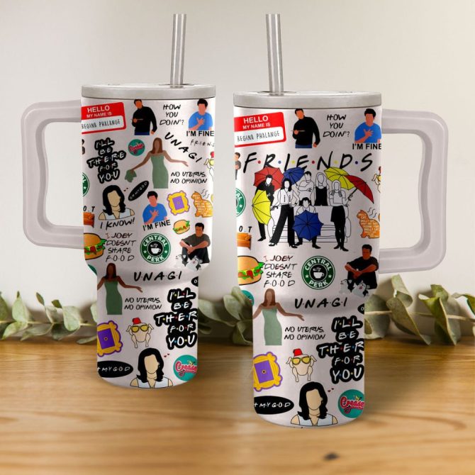Friends Tv Series Custom Stanley Quencher 40Oz Stainless Steel