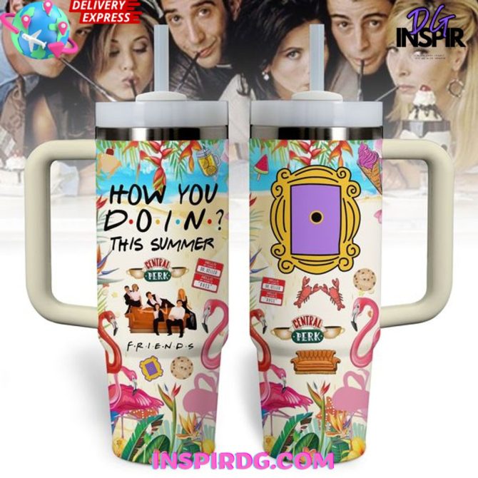 Friends Tv Series Custom Stanley Quencher 40Oz Stainless Steel Tumbler