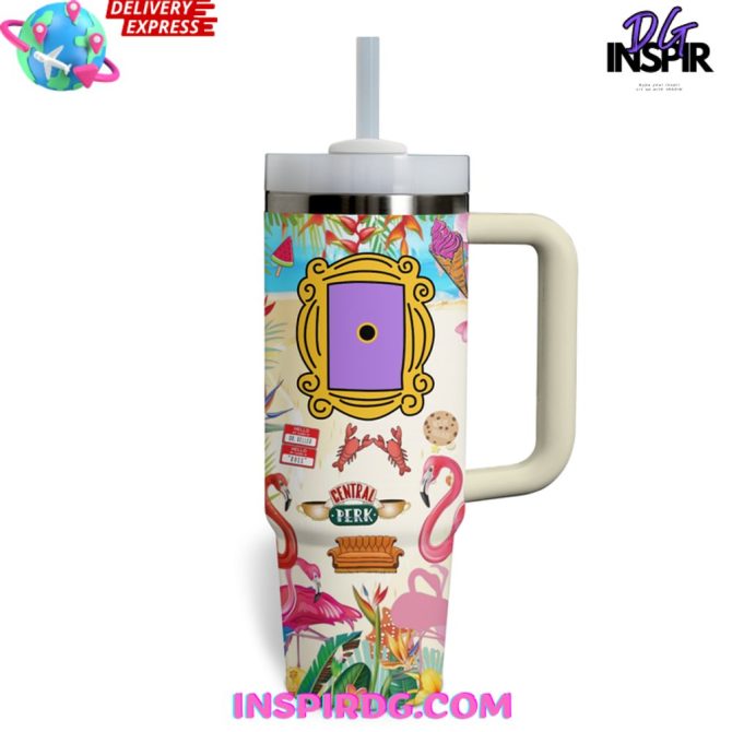 Friends Tv Series Custom Stanley Quencher 40Oz Stainless Steel Tumbler - Image 3