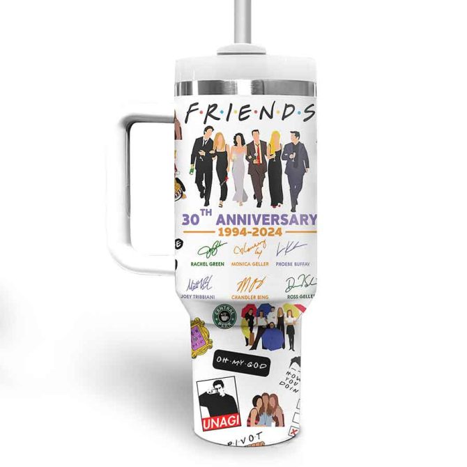 Friends Tv Series Custom Stanley Quencher 40Oz Stainless Steel Tumbler - Image 4