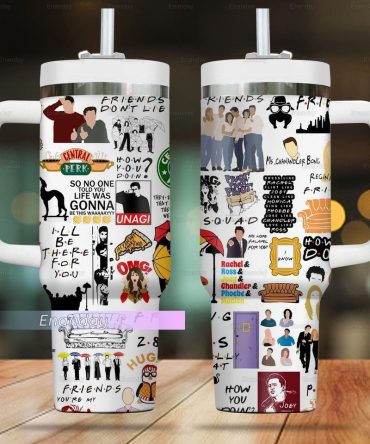 Friends Tv Series Custom Stanley Quencher 40Oz Stainless Steel Tumbler