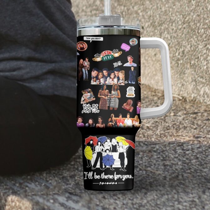 Friends Tv Series Custom Stanley Quencher 40Oz Stainless Steel Tumbler With Handle - Image 2