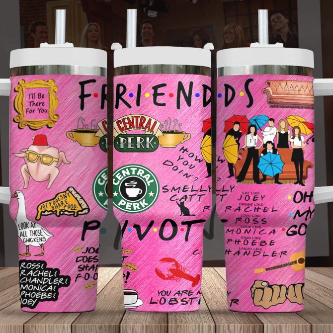 Friends Tv Series Custom Stanley Quencher 40Oz Stainless Steel Tumbler With Handle