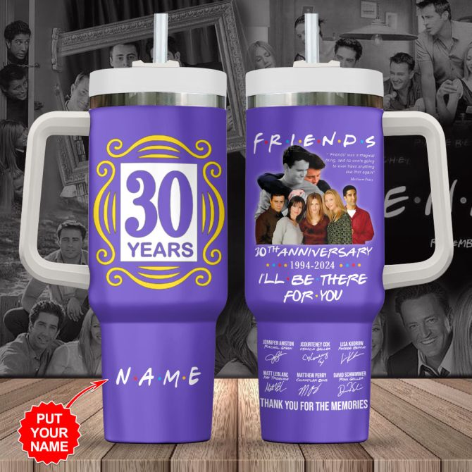 Friends Tv Series Custom Stanley Quencher 40Oz Stainless Steel Tumbler With Handle