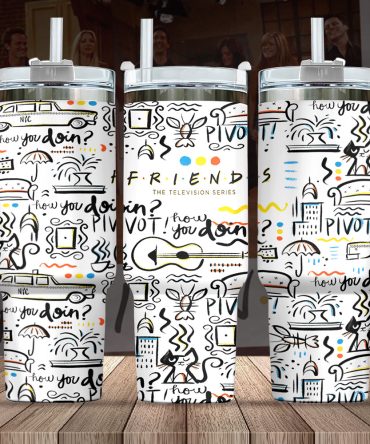 Friends Tv Series Custom Stanley Quencher 40Oz Stainless Steel Tumbler With Handle