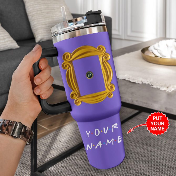 Friends Tv Series Custom Stanley Quencher 40Oz Stainless Steel Tumbler With Handle - Image 2