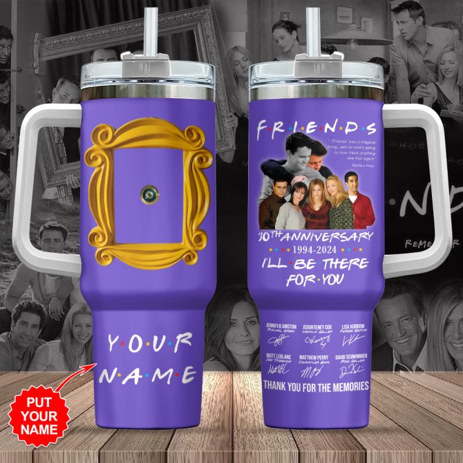 Friends Tv Series Custom Stanley Quencher 40Oz Stainless Steel Tumbler With Handle