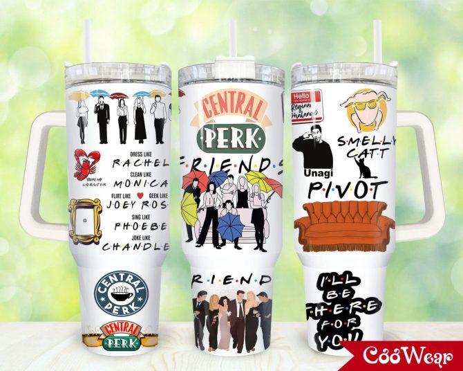Friends Tv Series Custom Stanley Quencher 40Oz Stainless Steel Tumbler With Handle